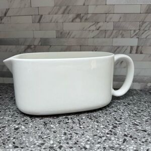 Our Table Sawyer Elegant White  Pitcher For Gravy and Sauces. Bone China.